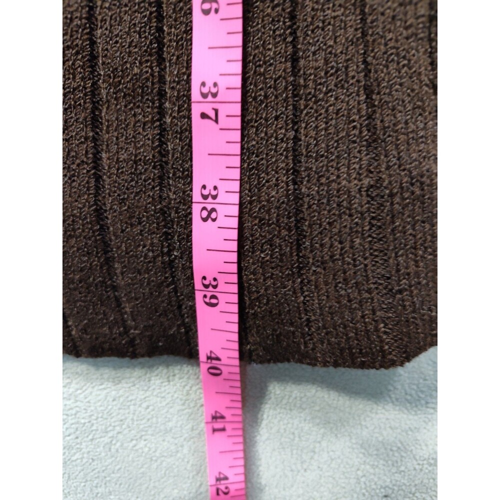 Vintage 1970s Knit Duster Skirt Cardigan Sweater Belted Varsity Collegiate Set - Picture 15 of 16
